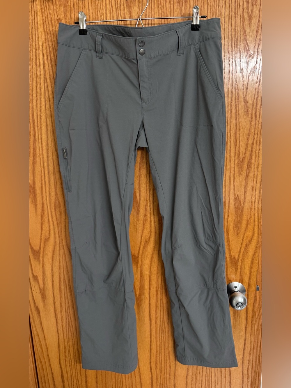 Columbia Saturday Trail Pants Women 14 Gray Omni Shield Roll Up Hiking